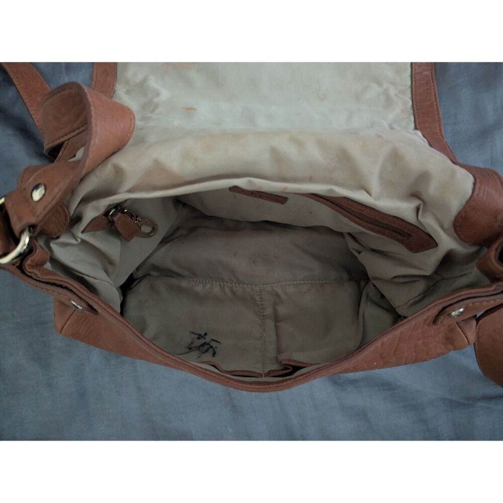 Cole Haan Leather Crossbody Bag Cognac Tan - Adjustable Strap - Picture 4 of 8